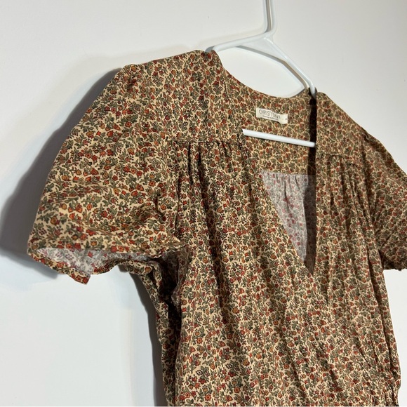 Christy Dawn (M) The Dawn Dress in Berry Dusty Red Printed Organic Cotton Midi - Picture 5 of 10